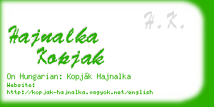 hajnalka kopjak business card